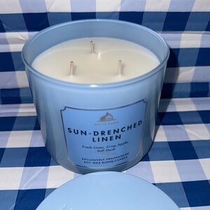 Sun drenched linen candle